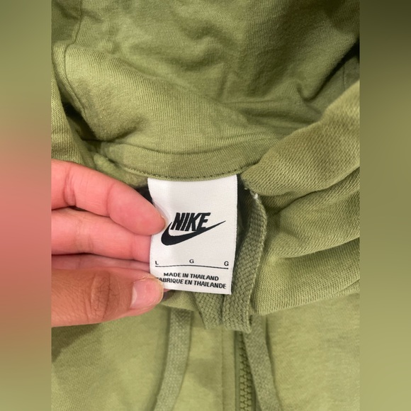 Nike Olive Green Hoodie Zip Up Sweatshirt - Picture 2 of 3
